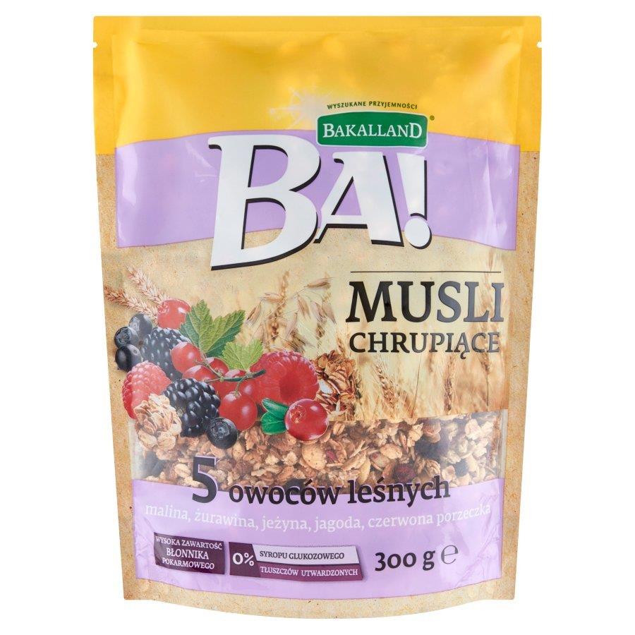 Bakalland Ba! Crunchy Muesli with 5 Forest Fruits 300g