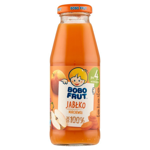 Bobo Frut sok 100% Jabłko Marchewka dla Dzieci po 4 Miesiącu 300ml