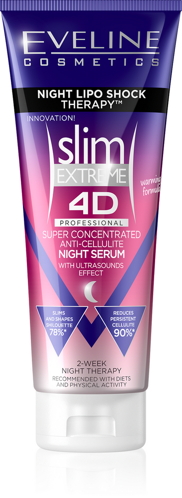 Eveline Slim 4D Extreme Super Skoncentrowane Serum Nocne Antycellulitowe 250ml