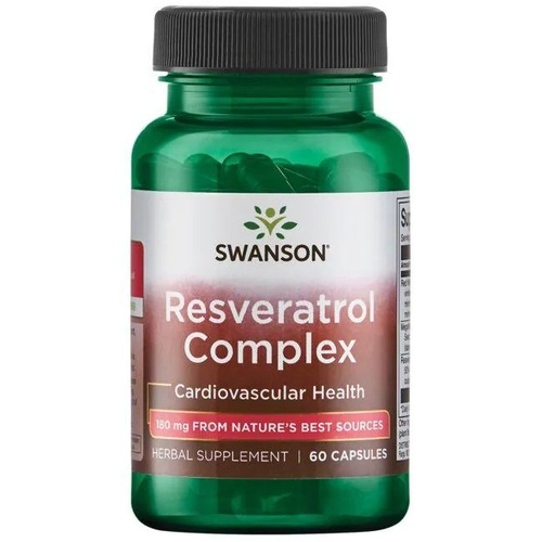 Swanson Resveratrol Complex na Krążenie i Ochronę Komórek 60 Kapsułek