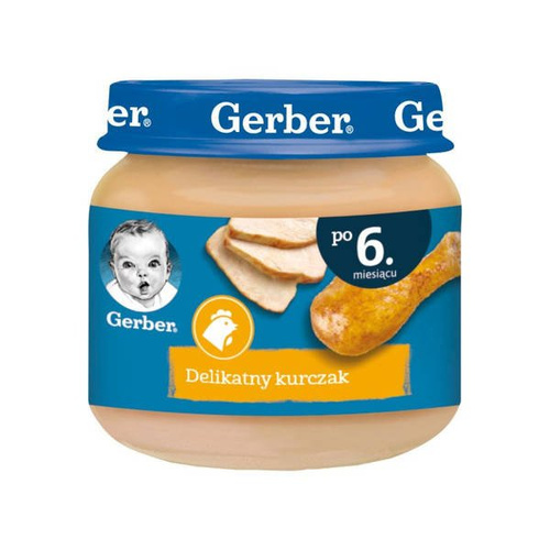 Gerber Delikatny Kurczak dla Niemowląt. po 6 Miesiącu bez Dodatku Barwników i Soli 80g