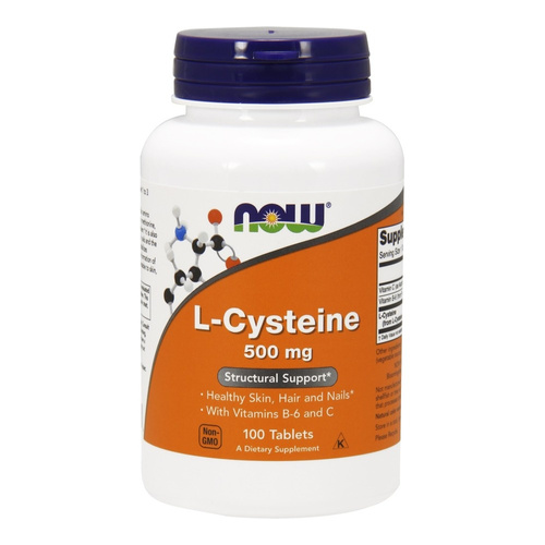 NOW Foods L-Cysteine 500 mg Skin Hair & Nail Support 100 Tablets