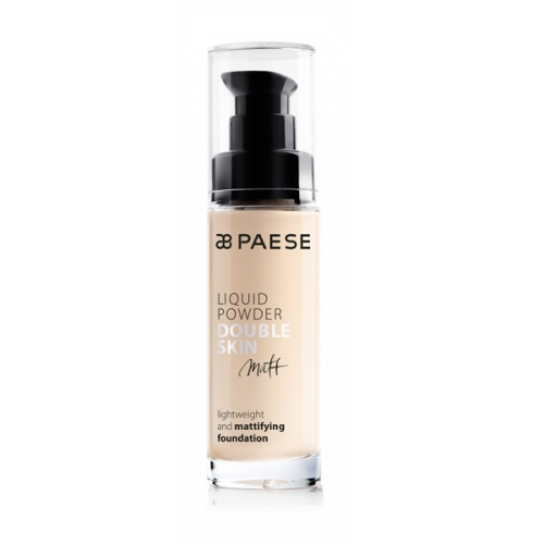 Paese Liquid Powder Double Skin Matt 10M Foundation for Oily and Combination Skin Light Beige 30ml