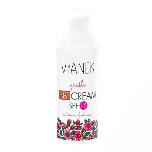 Vianek Łagodzący Krem BB SPF15 do Cery Podrażnionej z Ekstraktem z Jeżówki Purpurowej Light 50ml 