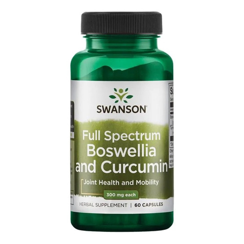 Swanson Boswellia and Curcumin 300mg for Joint Support 60 Capsules