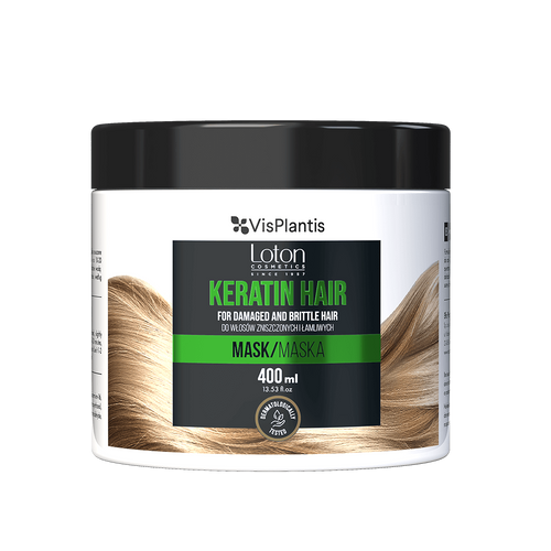 Vis Plantis Loton Keratin Wzmacniająca Maska do Włosów Zniszczonych i Łamliwych z Keratyną 400ml
