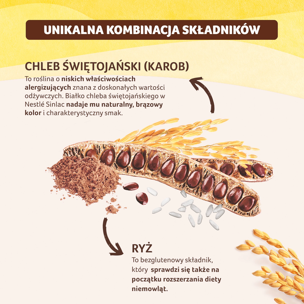 Nestle Sinlac Kaszka Bezmleczna dla Niemowląt po 6 Miesiącu Życia 500g