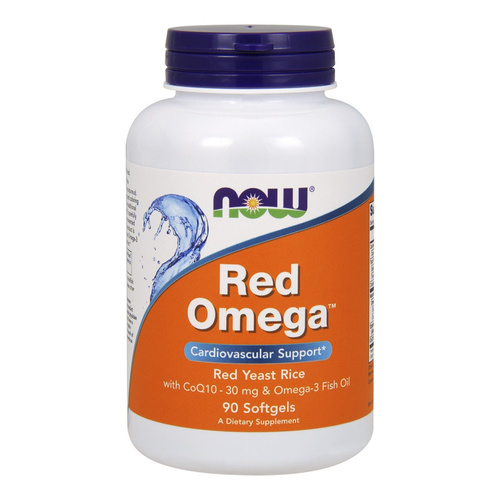 Now Foods Red Omega Red Yeast Rice Wspomaga Pracę Serca 90 Kapsułek