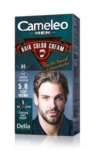 Delia Cameleo Men Farba Do Włosów Brody Wąsów 5.0 Light Brown 30ml