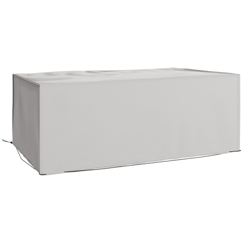 Outsunny Outdoor Garden Furniture Cover Waterproof, Anti-UV 600D Heavy Duty Oxford Fabric Patio Furniture Cover for Rectangular Sofa Table Set, Grey, 210 x 140 x 80 cm