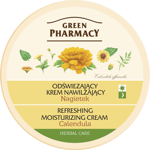 Green Pharmacy Refreshing and Moisturizing Cream for Dry and Dehydrated Skin with Calendula 150ml