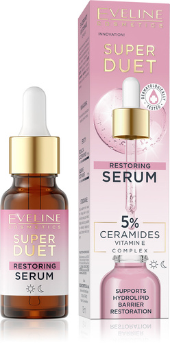Eveline Super Duet Restoring Regenerating Serum 5% Ceramides and Vitamin E 18ml