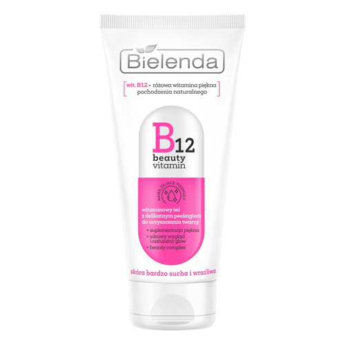 Bielenda B12 Beauty Vitamin Face Gel with Peeling for Very Dry and Sensitive Skin 150ml