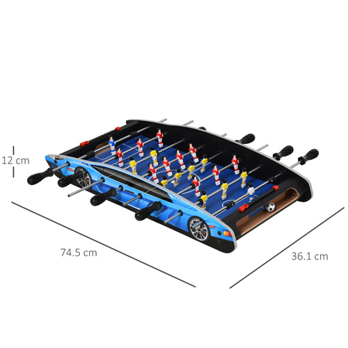HOMCOM 29 Inch Mini Tabletop Football Foosball Gaming Table Play Fun Game 74.5L x 36.1W x 12H CM