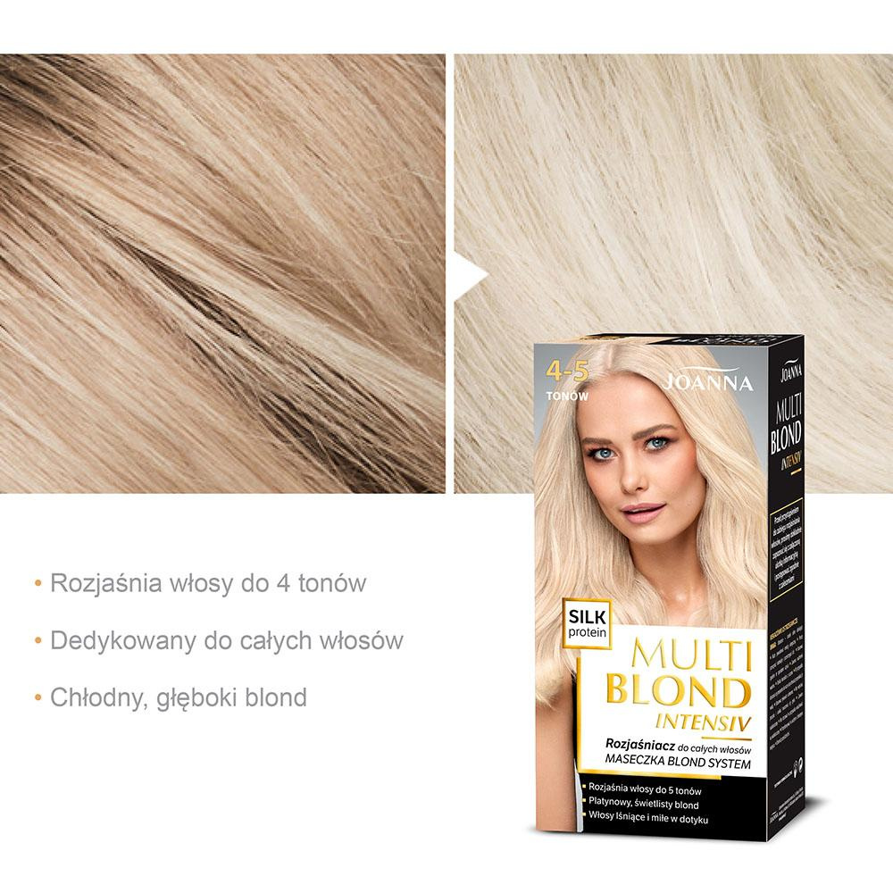 Joanna Multi Blond Intensywny Rozjaśniacz Włosów do 4-5 Tonów z Jedwabiem 70x25x10g