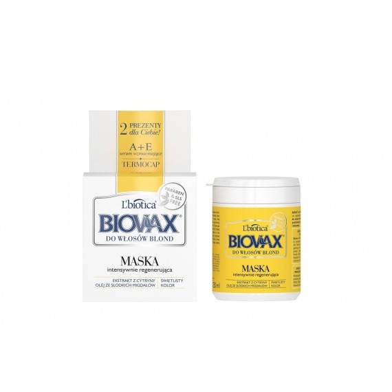 Biovax Intensywnie Regenerująca Maseczka Do Włosów Blond 250 ml  