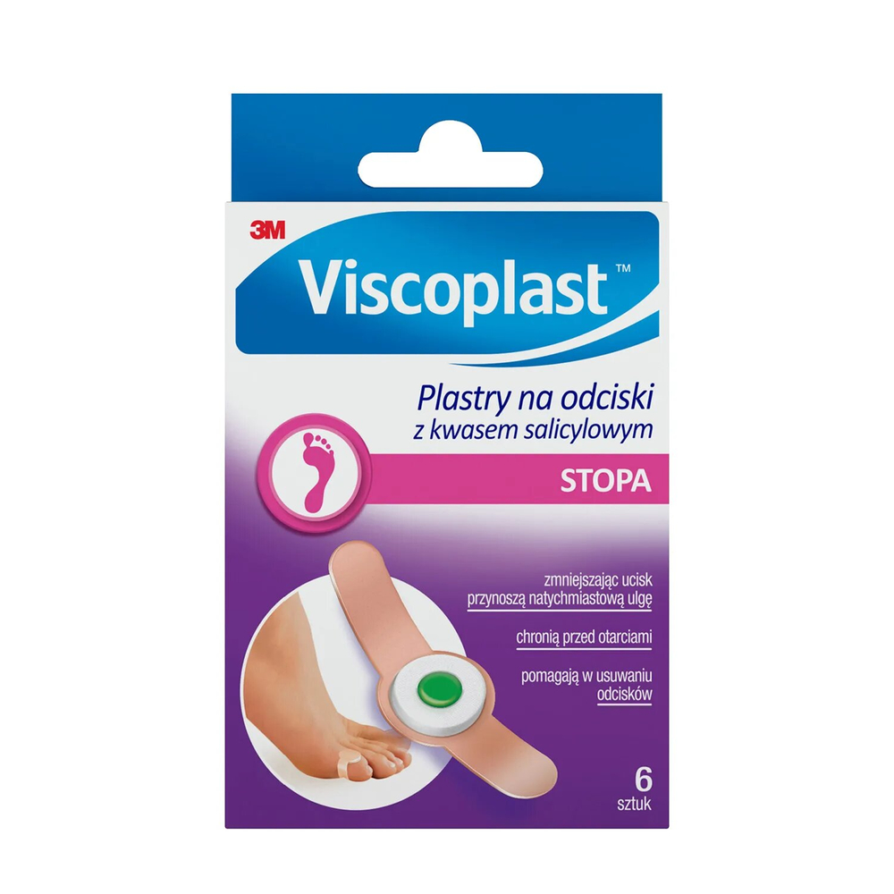 Plastry Viscoplast na Odciski z Kwasem Salicylowym 6 Sztuk