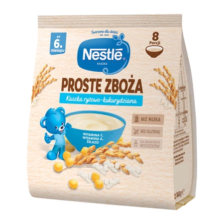 Nestle Proste Zboża Kaszka Ryżowo-Kukurydziana dla Niemowląt po 6 Miesiącu Życia 144g Best Before 31.10.25
