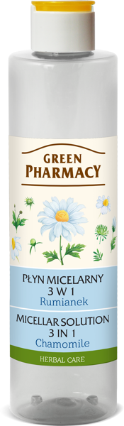 Green Pharmacy Naturalny Bezzapachowy Płyn Micelarny 3w1 z Rumiankiem 250ml