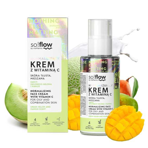 So!Flow Normalizujący Krem z Witaminą C do Cery Tłustej i Mieszanej 50ml