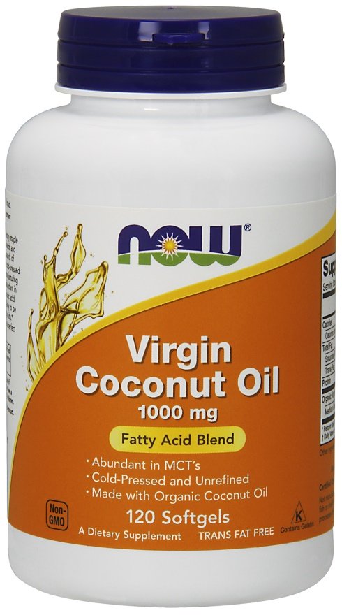 Now Foods Virgin Olej Kokosowy 1000mg 120 Kapsułek