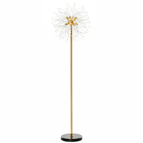 HOMCOM 160cm Dandelion-Crystallite Floor Lamp, with Foot Switch