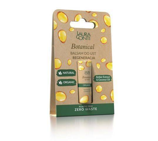 Laura Conti Botanical Regenerujący Balsam do Ust z Olejem Bursztynowym 8,3g