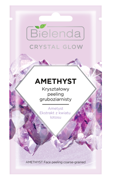 Bielenda Crystal Glow Amethyst Crystal Coarse Scrub Face Peeling 8g