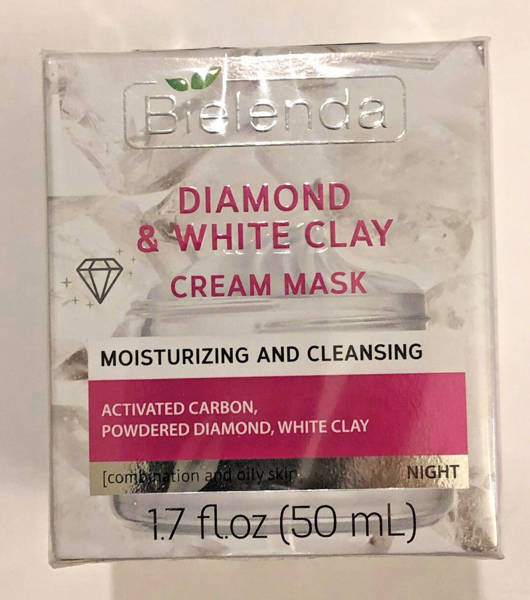 Bielenda White Carbon Kremowa Maska do Twarzy na Noc do Cery Tłustej i Mieszanej 50ml 