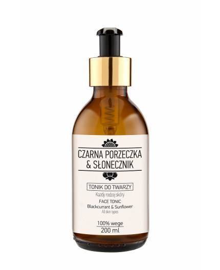 Nova Kosmetyki Blackcurrant & Sunflower Vegan Natural Face Tonic for All Skin Types 200ml