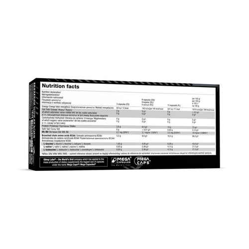 Olimp BCAA 1100 Mega Caps Amino Acids for Muscle Recovery 120 Capsules