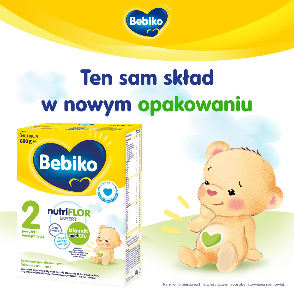 Bebiko NutriFlor Expert 2 Mleko Następne dla Niemowląt powyżej 6. Miesiąca Życia 600g Best Before 20.06.26