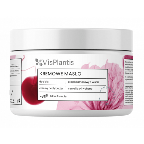 Vis Plantis Herbal Vital Care Regenerujące Masło do Ciała Olejek Kameliowy Wiśnia 250 ml