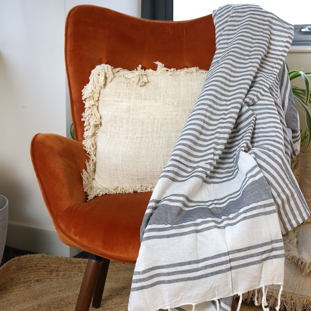 Hamman Spa Towel - Charcoal - 90x170cm