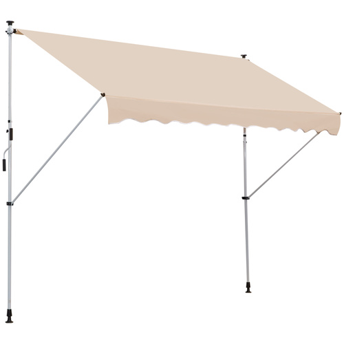 Outsunny 3x1.5m  Adjustable Outdoor Aluminium Frame Awning Beige