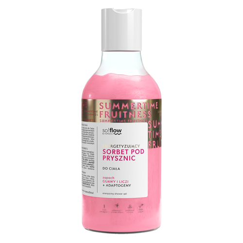 So!Flow Energetyzujący Sorbet pod Prysznic Gujawa Liczi z Adaptogenami 400ml