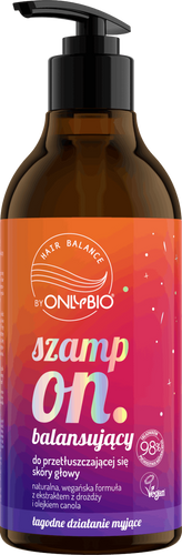 OnlyBio Hair In Balance Szampon Balansujący do Przetłuszczającej Się Skóry Głowy 400ml