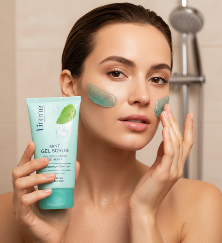 Lirene Mint Peeling Gel with Bamboo Charcoal 150ml