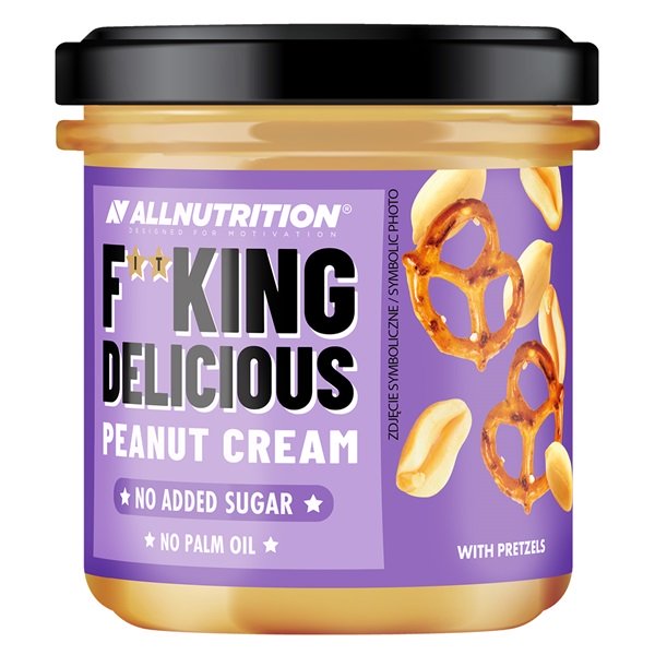 Allnutrition Fitking Delicious Krem Orzechowy z Preclami Wysokobiałkowy 350g