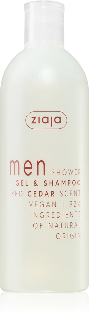 Ziaja Men Refreshing Shower Gel and Shampoo 2in1 Red Cedar 400ml