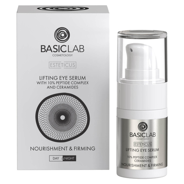 BasicLab Esteticus Liftingujące Serum pod Oczy 10% Peptydy 15ml
