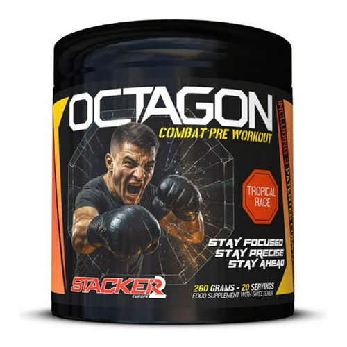 Stacker2 Europe Octagon Pre Workout, Tropical Rage - 260g