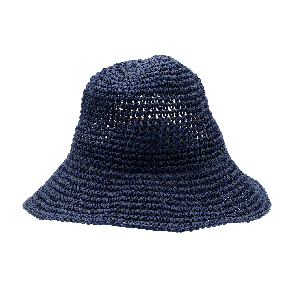 Nomad Sari Floppy Straw Sun Hat - Navy Blue