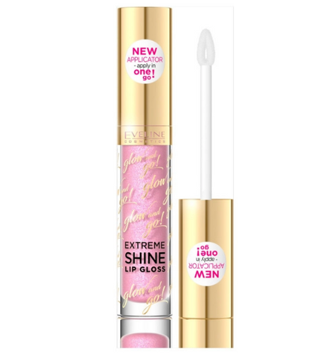 Eveline Gloss Glow and Go Extreme Moisturizing Lip Gloss with Volume Effect No. 07 Glossy Rose 4.5ml