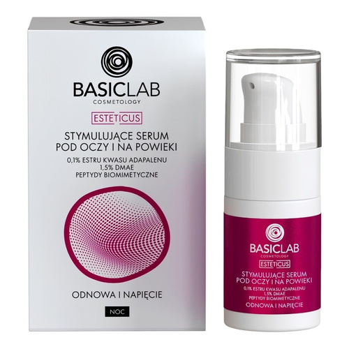 BasicLab Esteticus Stymulujące Serum pod Oczy i na Powieki z 0,1% Estru Kwasu Adapalenu 15ml