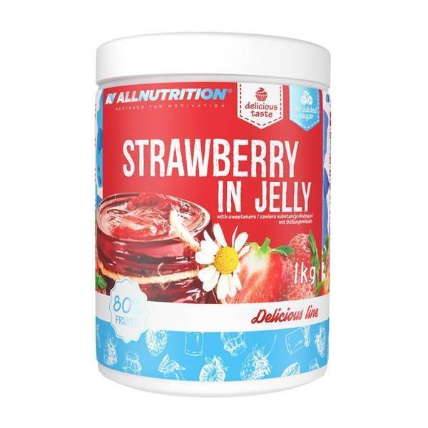 AllNutrition Strawberry In Jelly Truskawki w żelu Galaretka z Kawałkami Owoców 1000g