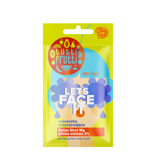 Tutti Frutti Let's Face It Cleansing Mask with Green Clay 3% and Detox Shot Mg 7g