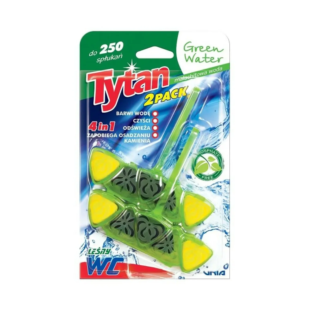 Tytan WC Zawieszka Toaletowa Green Water Leśna 4w1 2x40g