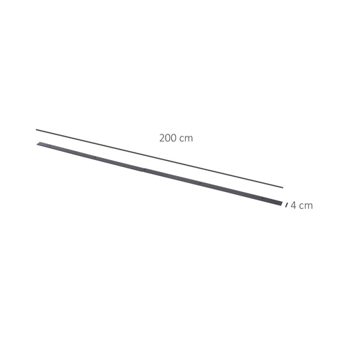 HOMCOM 6.6FT/200cm Black Sliding Door Kit for Single Barn Door, Antique Sliding Barn Door Hardware Kit with J Shape Hanger