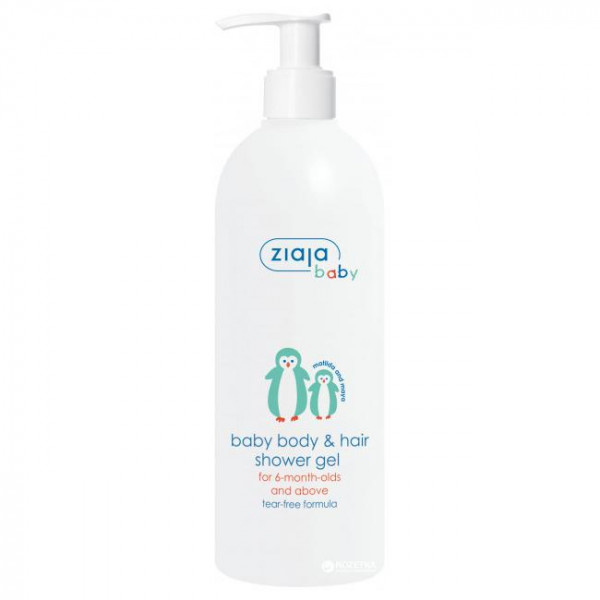 Ziaja Baby Mild 2in1 Body and Hair Wash Gel for Children and Babies over 6 Months Old 400ml